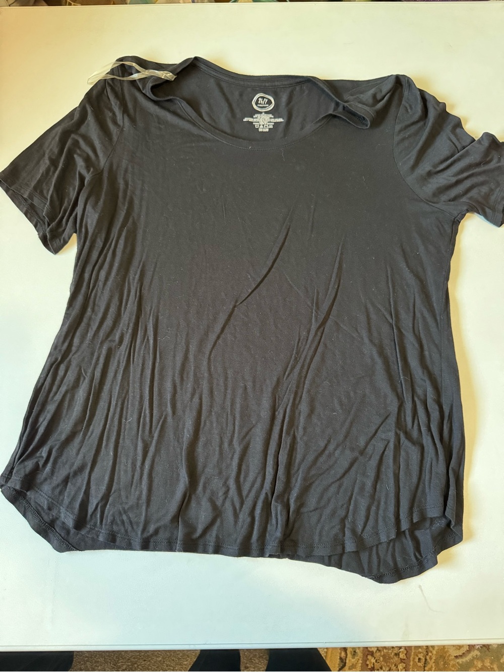 Everyday Scoop Neck Tee in Black by No Boundaries